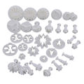 33 Piece Fondant Cake Cookie Plunger Cutter, Flower Leaf Butterfly Heart Shape Decorating Mold, DIY Tools. 