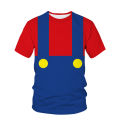 2023 New 3d Animated Super Mario Print Children Adult Same T-Shirt Popular Clothing Casual T-Shirt Breathable Summer Top.