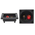 BRADOO- 2 Pcs Square Binding Post Type Speaker Box Terminal Cup Wire Connector Board , 90X78Mm & 57X57Mm. 