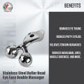 Stainless Steel Roller Head Eye Face Double Massager. 