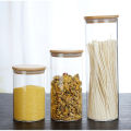 New Sealed Glass Can Kitchen Transparent High Temperature Resistant Glass Bottle Small Grain Storage Tank With Lid Food Storage Tank Available.