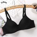 Korean Style Women's Thin Gather Push-up Bra Without Steel Ring Comfortable Small Size Underwear. 