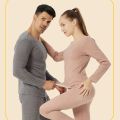 2 Pieces Women's Man Double Thickened Thermal Underwear Set Thermal Underwear Winter Woman Warm Lingerie For Women. 