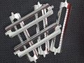 Stainless steel paring blade double-sided serrated planing blade.