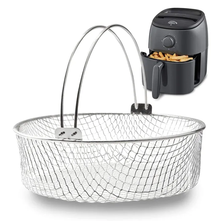 Air%20Fryer%20Basket,Steamer%20Basket,304%20Stainless%20Steel%20Mesh%20Basket%20for%20Air%20Fryer,Air%20Fryer%20Accessory%208%20Inch%20Basket%20-%20Image%202