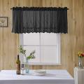 Yfashion Modern Lace Hem Roman Short Window Curtain for Coffee Kitchen Cabinet e Decor. 