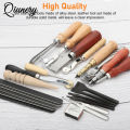 18pcs Leather Tooling Kits Include Awl Polish Tool Punch Tool Leather Craft Punch Tools Kit For Beginner Professionals. 