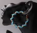 Fashionable Hollow Round Crystal Earring for Women New Collection 2024 - Trendy Spiral Drop Earrings for Girls Simple Stylish.