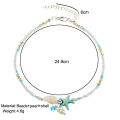 American Popular Pearl Starfish Payel Factory Direct Supply Set C Temple Exhibition Autumn Retro Foot Decoration Chain Anklet All-Match Pendant Beach Nupur Jewelry Accessories Birthday Wedding Engagement Bridal Party Great Gift for Women MultiColor.