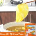 12pcs/pack Disposable Soup Oil Absorbing Paper Food Soup Blotting Oil Health Filter Paper. 