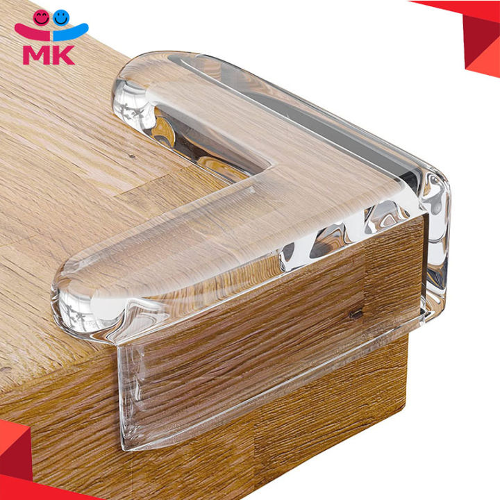 4Pcs Silicone Table Corner Edge Protection Cover Soft Transparent Desk