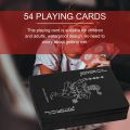 【Happy baby toy store】54pcs/deck Waterproof PVC Plastic Cards Set Magic Tricks Tool Pure Color Black Magic Box-packed. 