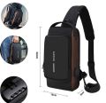 LazzoS -Men's Anti-theft Crossbody Multi-functional Sling Bag - AA121 Fashion Travel Crossbody Bag Messenger Bag USB Fashion BagPack For Bikers. 