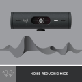 Logitech Brio 500 Full Hd Webcam with Auto Light Correction,Show Mode, Dual Noise Reduction Mics, Webcam Privacy Cover, Works with Microsoft Teams, Google Meet, Zoom, USB-C Cable. 