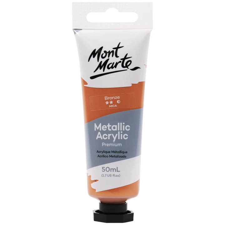 Mont Marte Metallic Acrylic Paint 50ml-Bronze