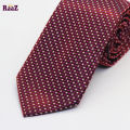 Maroon Dot Men Premium Embroidery Cotton Silk Neck Tie.