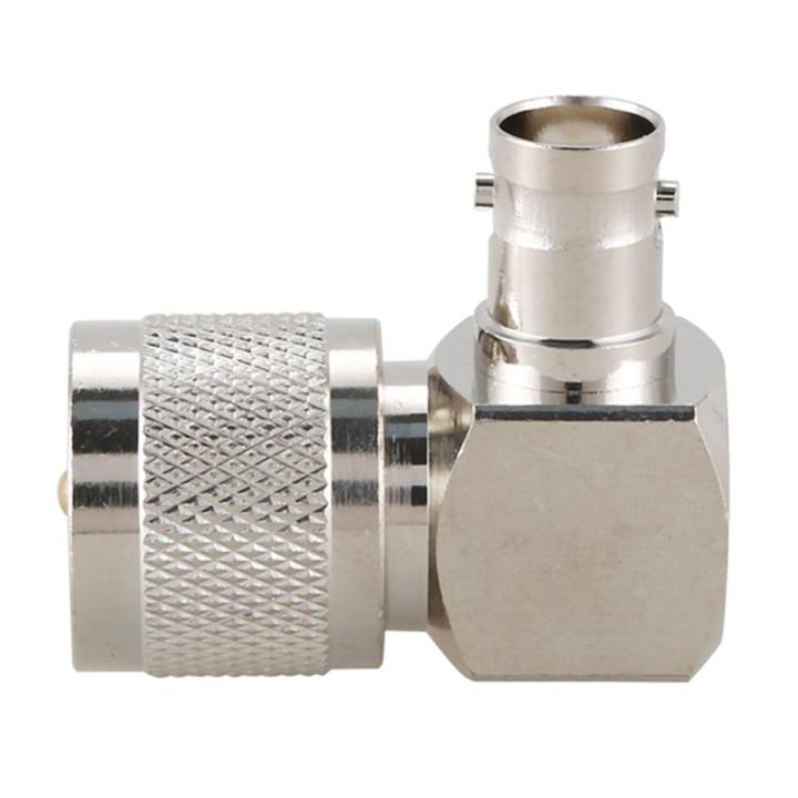 Harmony UHF PL259 PL-259 male to BNC female right angle RF adapter connector,silver