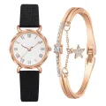 Women's Watches Bracelets Set Rome Font Digital Quartz Wristwatches Girl's Gift. 
