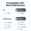 UGREEN USB 3.0 Sharing Switch 2 in 2 out, 2 Computers 4*USB C Port 5Gpbs Peripheral Switcher Adapter Box Selector for PC, Printer, Scanner, Mouse, Keyboard.