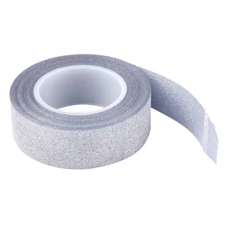 NXFDSIOZ%204pcs%2010M%20Glitter%20Tape%20Stick%20Self%20Adhesive%20Sticker%20Label%20Decorative%20Paper%20DIY%20Silver%20-%20Image%205