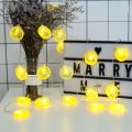 Led String Fairy Lights Lemon Garland Lamp Chain Garden Christmas Kid Bedroom Birthday Wedding Outdoor Lighting Party Decoration--YellowLemon--4.5M 30LEDs Control. 