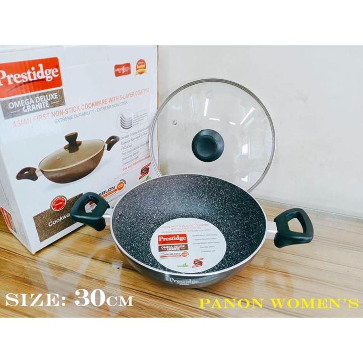 Prestidge 30cm Marble Coating Deluxe Non Stick Cookware Korai. With Lid And Induction Bottom Casserol. C:P550.