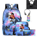 3PC-SET One Piece Luffy Schoolbag Recharged Backpack Student One Piece Backpack Boys Girls Anime Cartoon School Bag Mochila.
