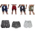 Running Loose Multi-pocket Double-layer Fitness Shorts Comfortable Shorts.