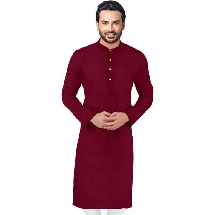 Special Cotton Panjabi for Man - Maroon