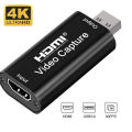 Video Capture Cards Audio Capture Adapter HDMI To USB 3.0 Definition 4K Record. 
