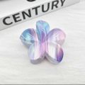 New Candy Colourful Gradient Striped Plumeria Hair Grab Dopamine Sweet Girl Back Of Head Shark Clip Hairpin Korean Fashion Gradual Change Smudged Coloured Flower Grab Girl Hair Clip Creative Marble Acrylic Headwear Girl Large Eggs Flower Headdress.