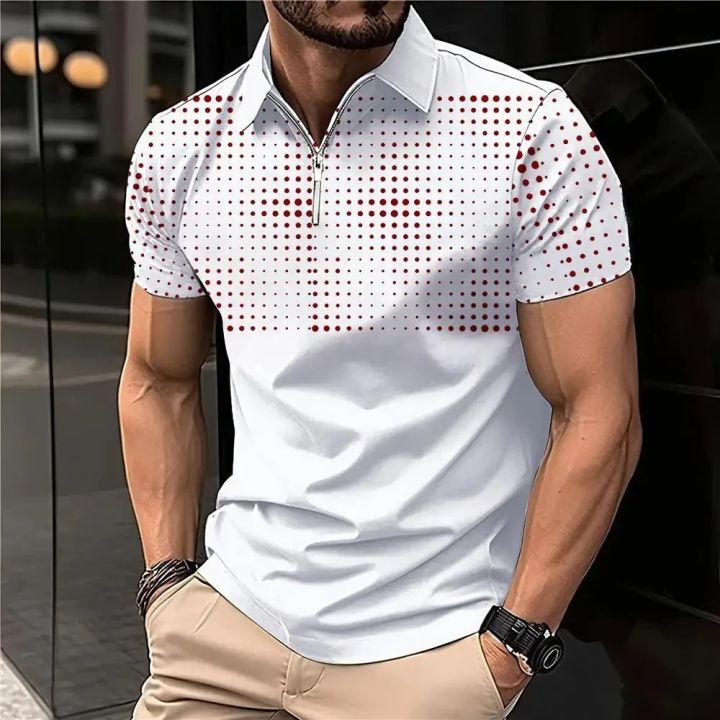 New%20Summer%20Men's%20Polo%20Shirt%20Lapel%20Striped%20Short%20Sleeve%20Letter%20Printed%20Button%20T-Shirt%20Polo%20Fashion%20Top%20Loser%20Lione%20-%20Image%207
