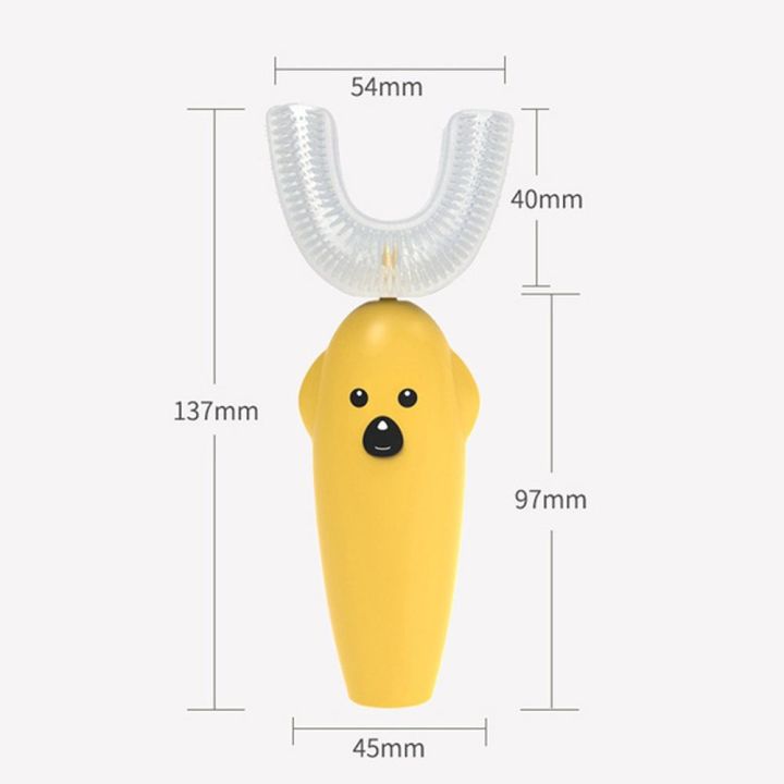 MVIA%20Cute%202-12%20Years%20Old%20Baby%20Kids%20Soft%20Silicone%20Head%20Waterproof%20Ultra%20Sonic%20Electric%20U-shape%20Toothbrush%20Oral%20Care%20Teeth%20Cleaner%20Children%20Silicone%20Toothbrush%20-%20Image%204