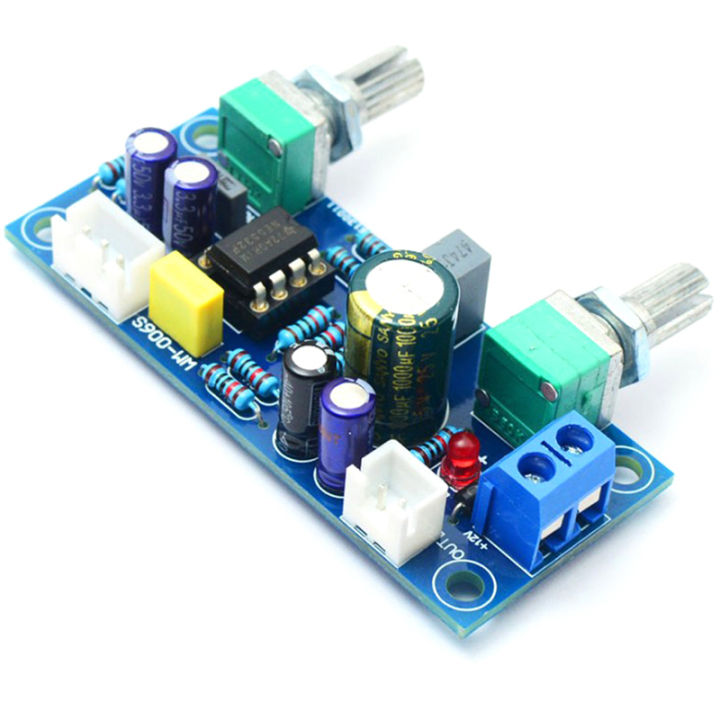 Low Pass Filter Bass Subwoofer Pre-AMP Amplifier Board Dual Power ...