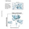 Gorgeous Wall Paint Ideas and Designs - Elegant Blue Dream Flower Fantasy Beautiful 3D Stylish PVC Wall Stickers For Home Decor.