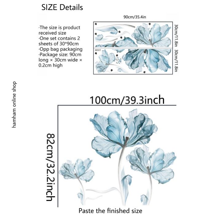 Gorgeous%20Wall%20Paint%20Ideas%20and%20Designs%20-%20Elegant%20Blue%20Dream%20Flower%20Fantasy%20Beautiful%203D%20Stylish%20PVC%20Wall%20Stickers%20For%20Home%20Decor%20-%20Image%204