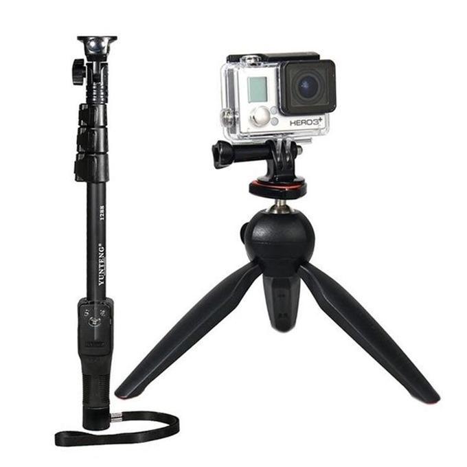 Combo of YT-1288 Monopod Selfie Stick and 228 Mini Tripod Holder