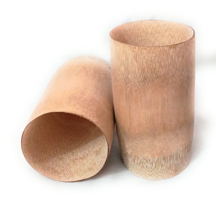 Bamboo Water Drinking Glass, Bamboo Craft, Handcrafted Bamboo Drinking Glass 2 Pcs, 1 Set, Eco Friendly, Useable Natural