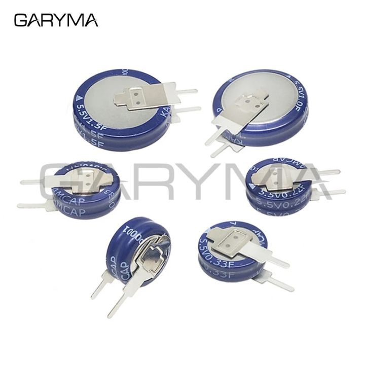 10pcs 5.5V 0.33F V-Type Supercapacitor – Farad Capacitor, New, Unbranded