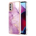 lthmy for Motorola Moto G Stylus 2022 4G Marble Pattern Hybrid Hard Back Soft TPU Bumper Protective Case Cover. 