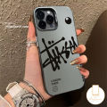 Trendy Brand Stussy Billiards Phone Case Compatible for IPhone 11 13 14 15 12 Pro Max 7 8 14 Plus X XR XS Max 7Plus SE 2020 Luxury Plating Graffiti Letters Shockproof Cover.
