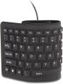 Folding Keyboard Portable Soft Keyboard Kit, USB Wired Silicone Keyboard for PC 85 Keys Standard Keyboard Light Weight Silent and Soft Flexible Keyboard Tool. 