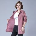 New Women's Jacket Hooded Long Sleeve Spring Autumn Casual Windbreaker Female Loose Jackets Oversize Ladies Outerwear. 