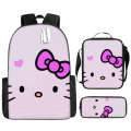 Hello Elementary School Schoolbag Cute Kitty Children's Girls' Backpack KT Cat Lunch Bag.