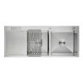Stainless Steel Hand Made kitchen sink Double Bowl Single tray 40x20" Teka Brand. 