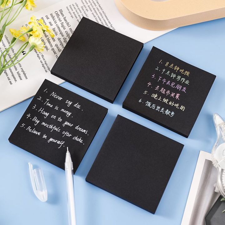 50 Sheets Black Sticky Notes Self-Stick Notes Pads Easy Post Notes For Office School Home Superman