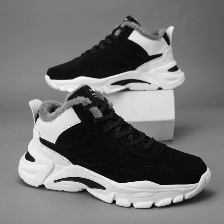 Men Shoes Sneakers 2024 New Winter Shoes Warm Fur Lining Lightweight Casual Shoes Men Walking Footwear Male