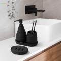 4Pcs Bathroom Accessories Set Include Lotion Dispenser, Soap Dish, Toothbrush Cup, Holder for Homes, Hotels Vanity Decor Stylish Design. 