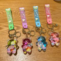 Creative New Liquid Oil Chubby Bear Quicksand Keychains Keyring Girl Bag Pendant. 