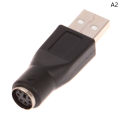 PS2 To USB Male Adapter For Computers PC Laptop Mouse Keyboard USB Male To Connector Keyboard Adapter Head Adapter Head Demoo.